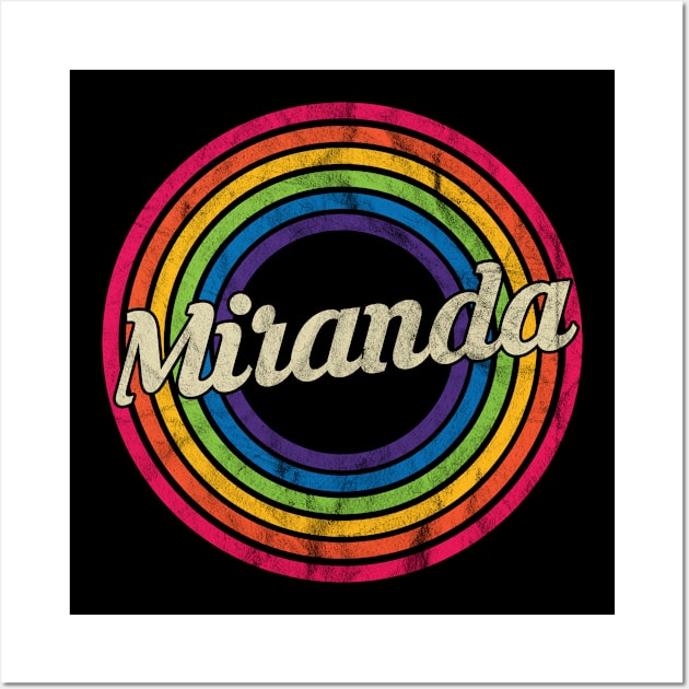 Miranda - Retro Rainbow Faded-Style Wall Art by MaydenArt